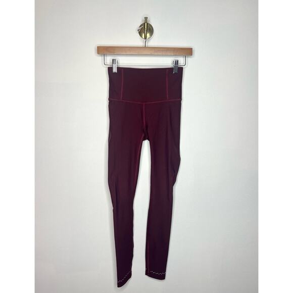 Lululemon Zoned In Tight Burgundy - Picture 2 of 4